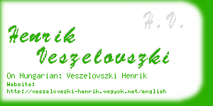 henrik veszelovszki business card